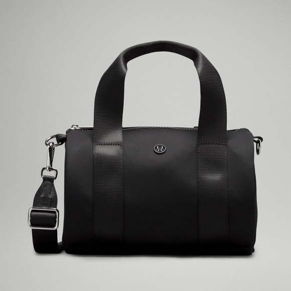 Lululemon Black Knit Nylon Mini Duffle - Picture 1 of 9